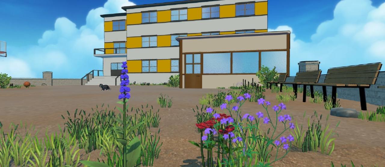 Eco Quest bahçe bölümünün oyun içi görüntüsü
